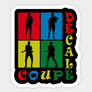 Female coupé décalé Sticker